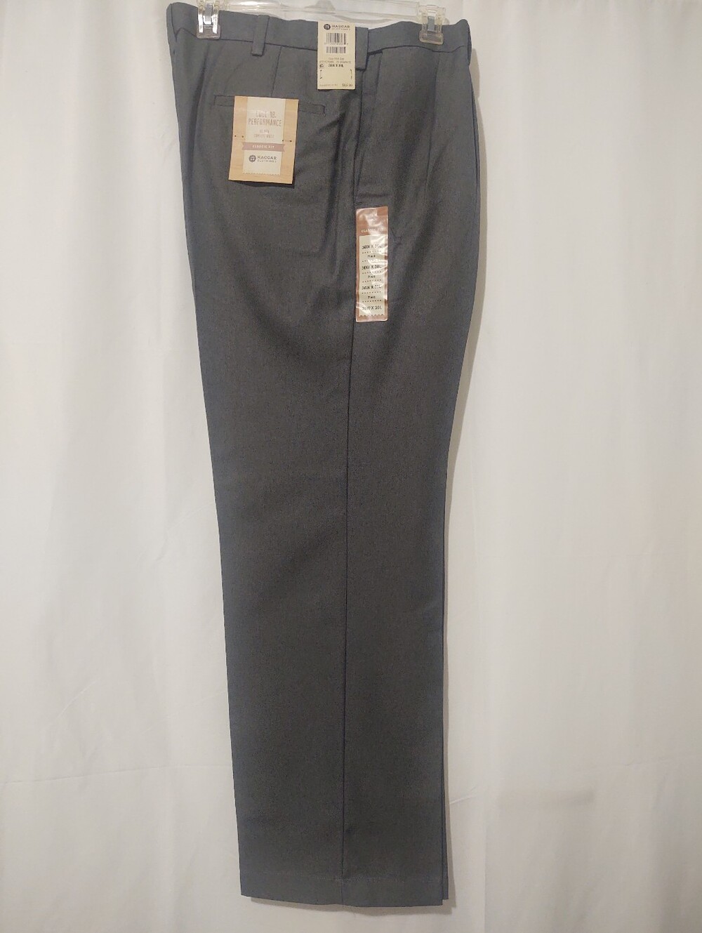 Haggar Clothing Men’s Dress Pants 36x30 - Dark Charcoal Gray